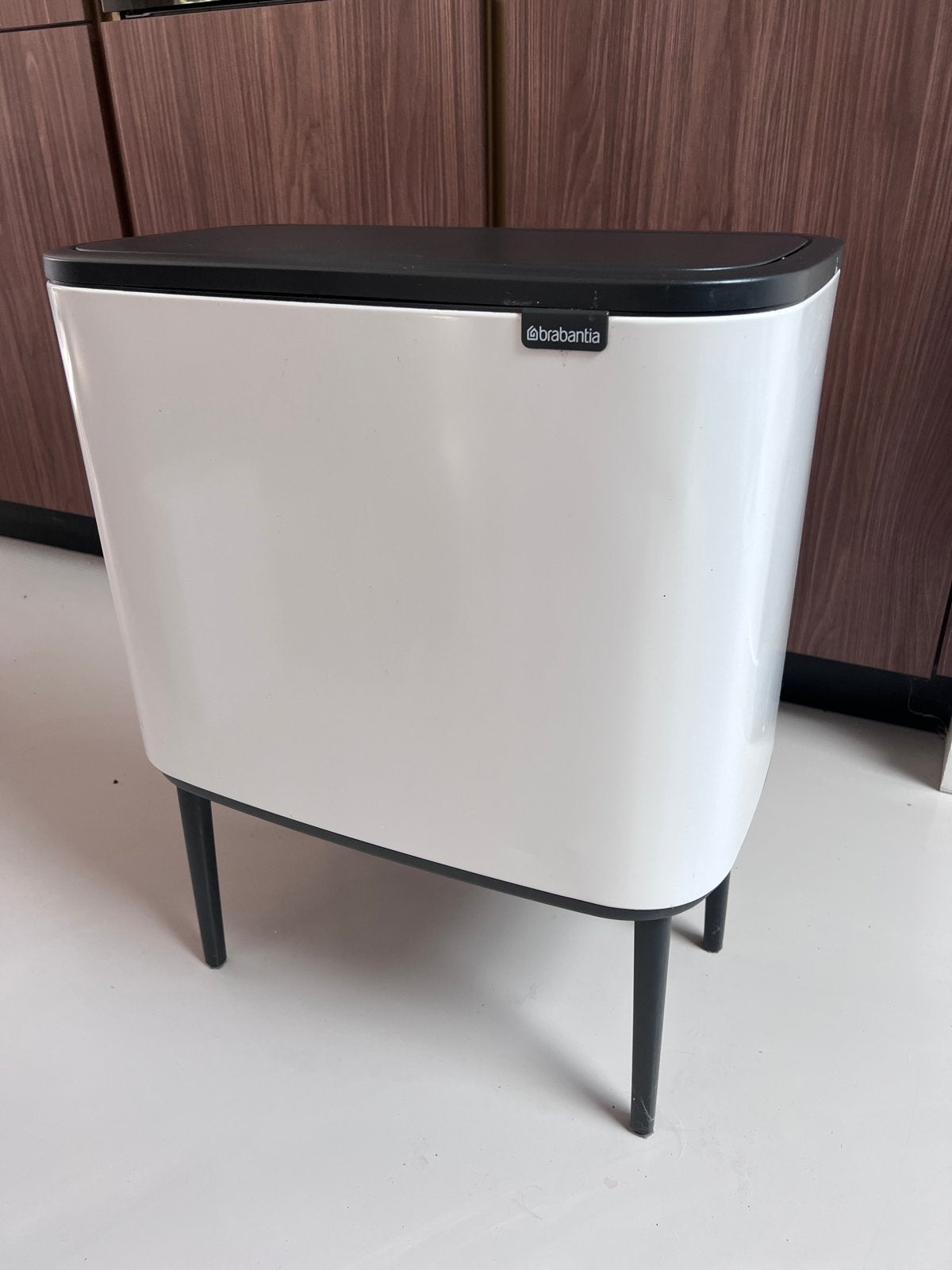 Brabantia Bo Touch Bin - Afvalscheiding - dubbele bak - Wit, Ophalen, Gebruikt, 30 tot 40 liter, 75 – 100