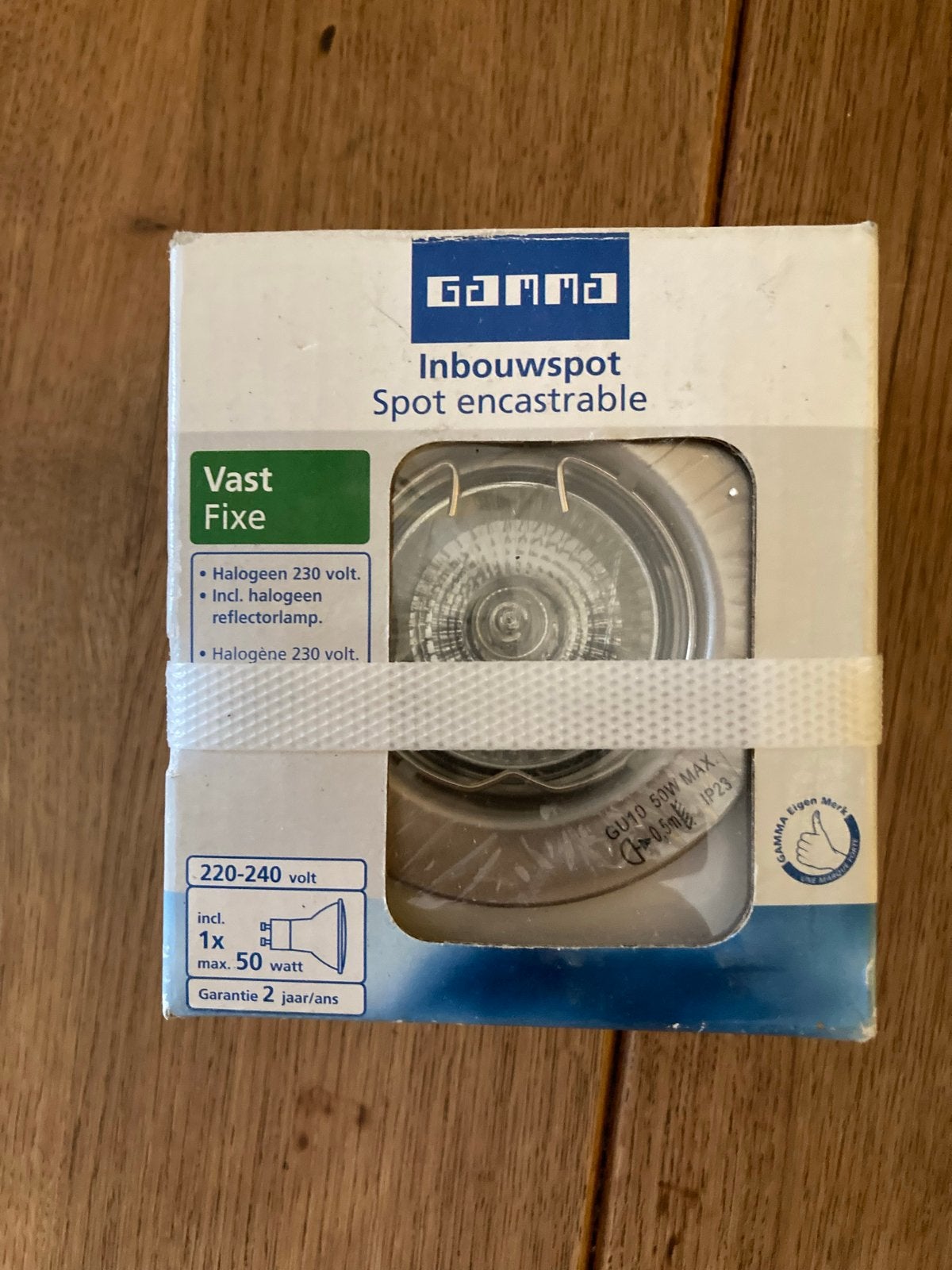 GAMMA Inbouwspot Vast - Halogeen 230V, GU10, 50W, Inclusief lichtbron, Vintage, GU10, Nieuw