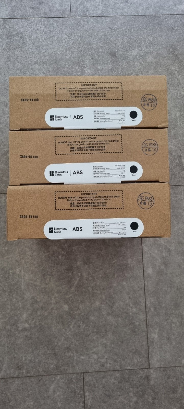 3x ABS nieuw filament zwart 1.75mm, Computers en Software, 3D-printerbenodigheden, Ophalen of Verzenden, Nieuw