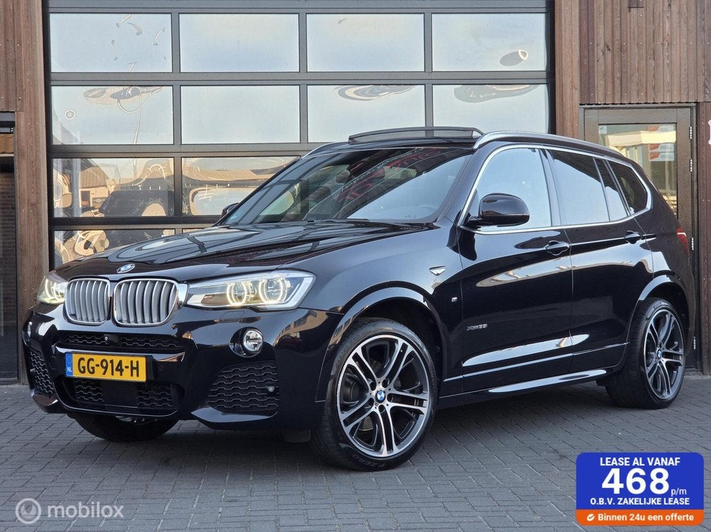 BMW X3 XDRIVE35i 306PK ACC HUD PANO M-SPORT 360CAM TREKHAAK, Auto's, BMW, Automaat, Blauw, 1790 kg, Bedrijf