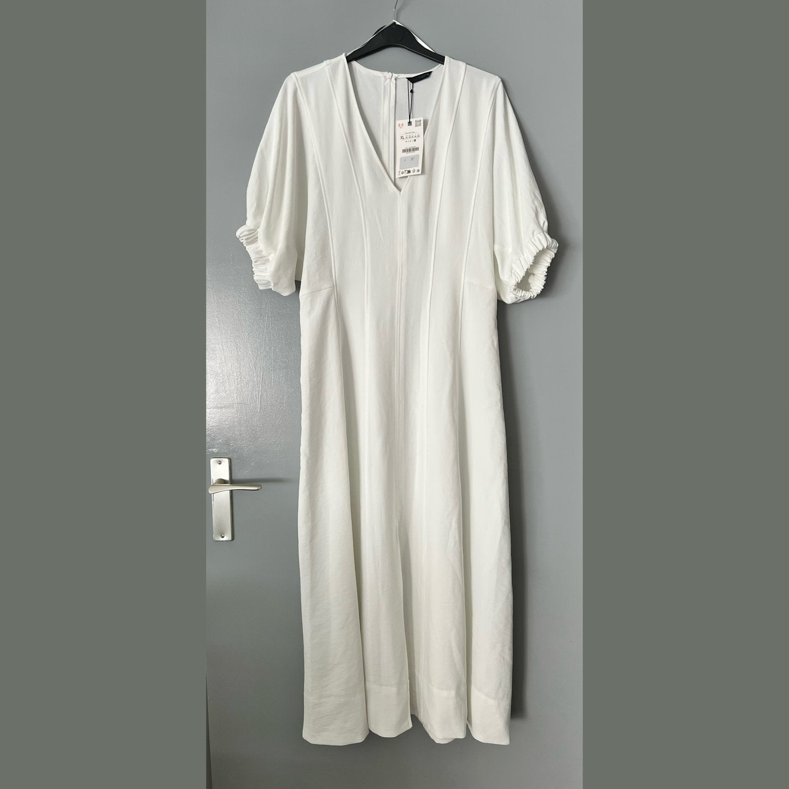Zara lange witte jurk - maat XL, Wit, Maat 42/44 (L), Nieuw, Ophalen of Verzenden