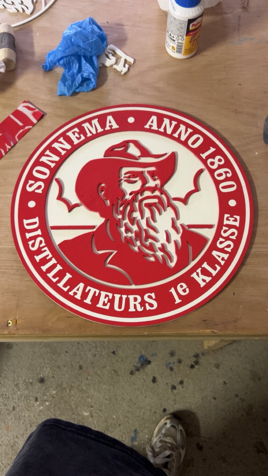 Sonnema Houten Bord, Verzamelen, Merken en Reclamevoorwerpen, Ophalen of Verzenden, Nieuw, Reclamebord
