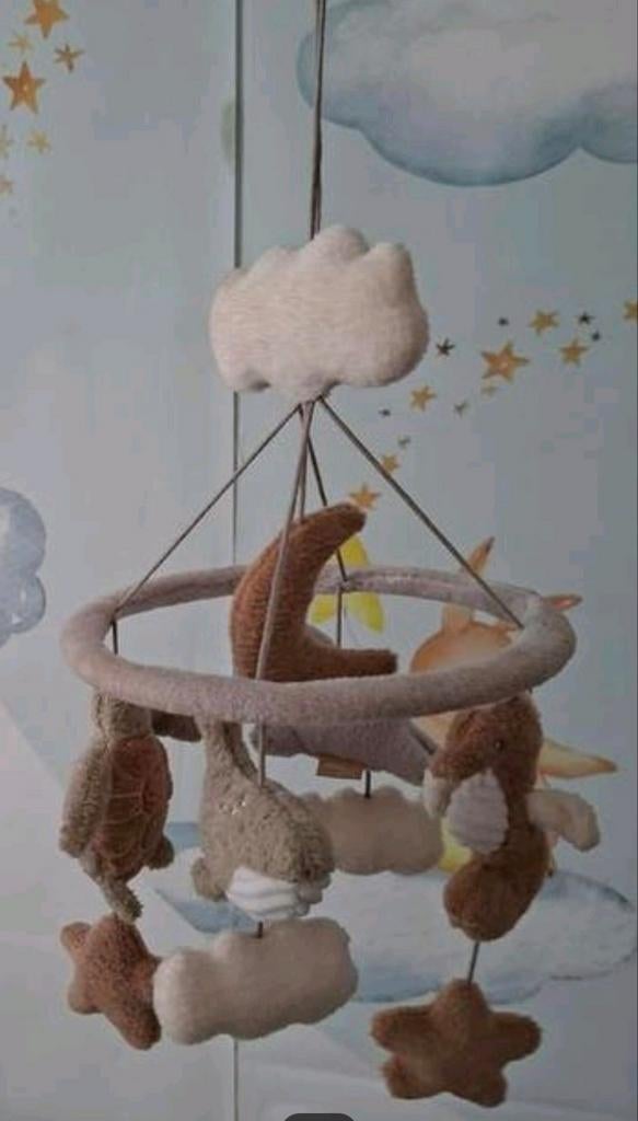 Muziekmobiel  en muziekbox met zeedieren, sterren en maan, Kinderen en Baby's, Speelgoed | Babyspeelgoed, Ophalen of Verzenden