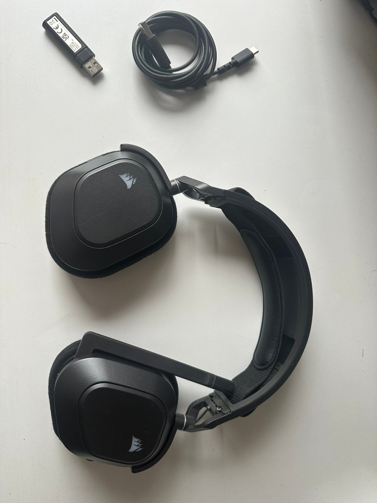 Corsair HS80 MAX gaming headset, Computers en Software, Headsets, Ophalen of Verzenden, Zo goed als nieuw, Draadloos, Over-ear