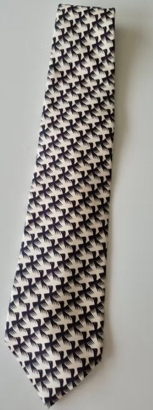 M.C. Escher 'Two Birds' stropdas - Vintage, Kleding | Heren, Stropdassen, Ophalen, Zo goed als nieuw, M.C. Escher, Met patroon