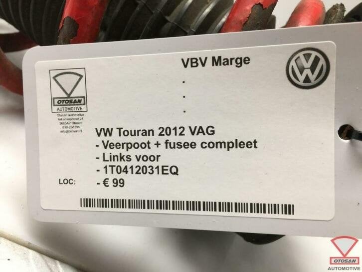 vw touran 1t 2012 vag veerpoot + fusee links voor 1t0412031e, Auto-onderdelen, Gebruikt, Volkswagen, Volkswagen AG, Berliner Ring 2
38440  Wolfsburg, DE