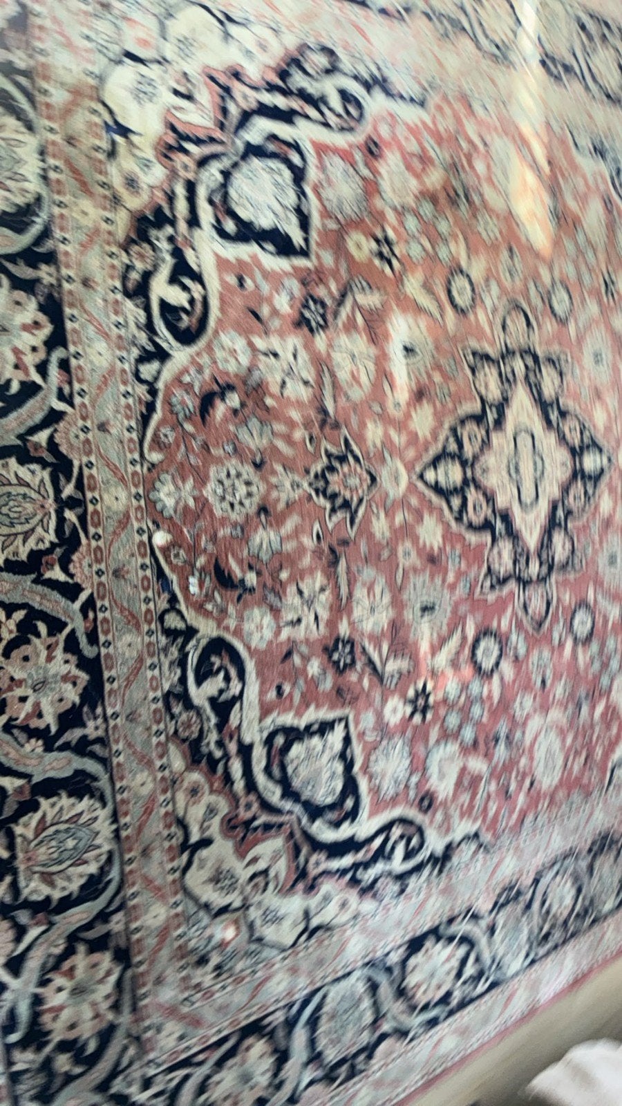 Prachtig vloerkleed 300x250 cm - kleuren mooier in het echt, Ophalen, Gebruikt, Blauw, 200 cm of meer