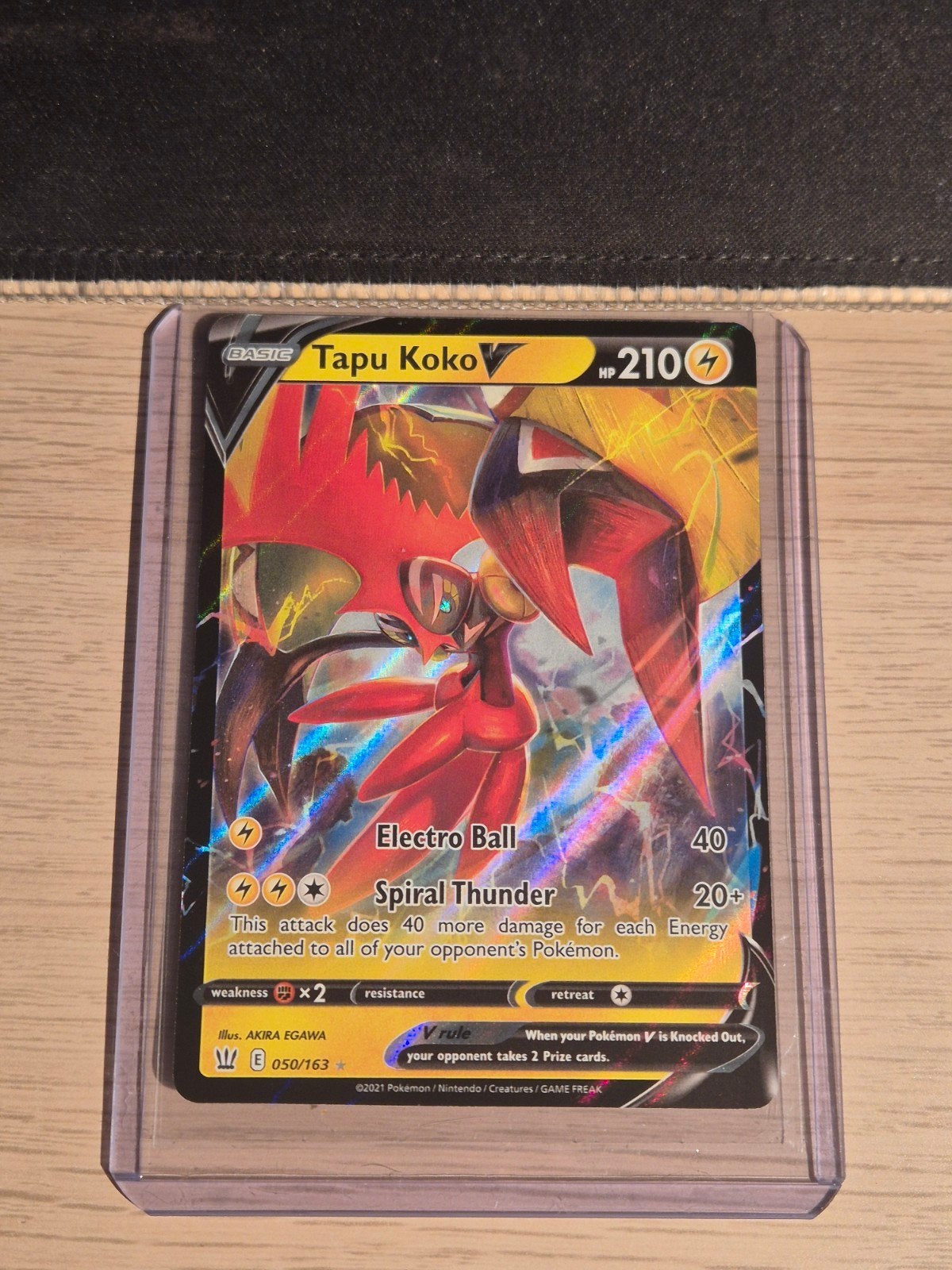 Tapu Koko V 050/163, Ophalen of Verzenden, Zo goed als nieuw, Losse kaart, Foil