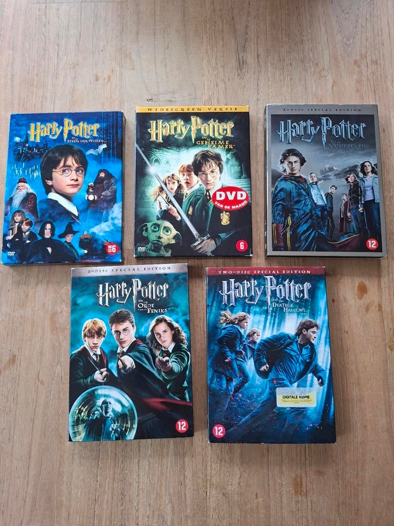 5x Harry Potter DVD films - 2 disc edities, Vanaf 6 jaar, Ophalen of Verzenden, Gebruikt, Fantasy