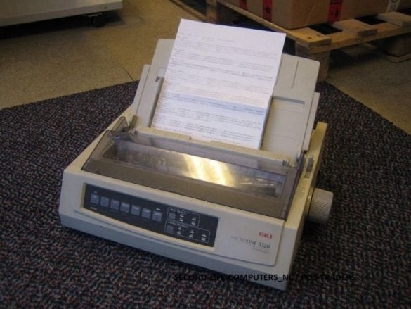 OKI Microline ML 3320 9-Pin A4 Mono Dot Matrix Printer LPT, Computers en Software, Printers, Niet ingevuld, Gebruikt, Matrix-printer