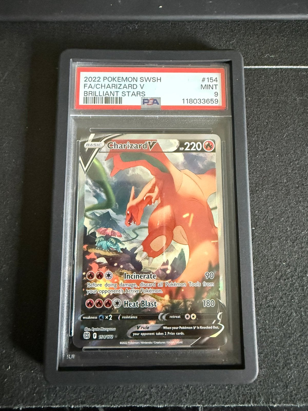 Charizard V PSA 9, Hobby en Vrije tijd, Verzamelkaartspellen | Pokémon, Ophalen, Nieuw, Losse kaart, Foil