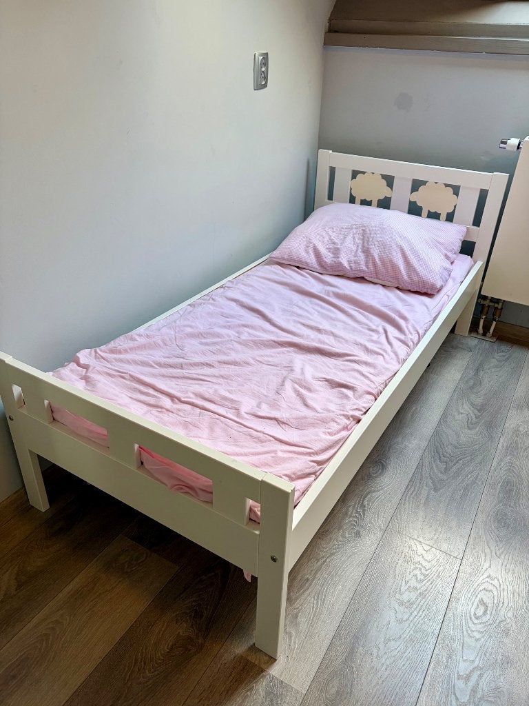 Kinderbed IKEA incl. lattenbodem en matras, Gebruikt, 70 tot 85 cm, 160 tot 180 cm, Ophalen