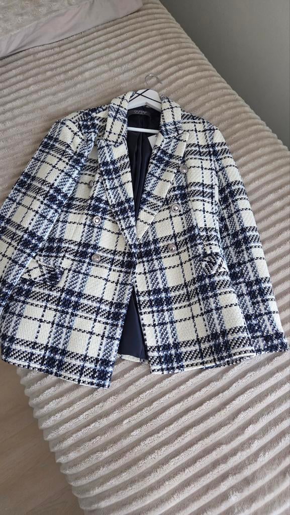 Nieuwe geruite blazer - kaartje hangt er nog aan, Overige kleuren, Primark, Maat 46/48 (XL) of groter, Nieuw