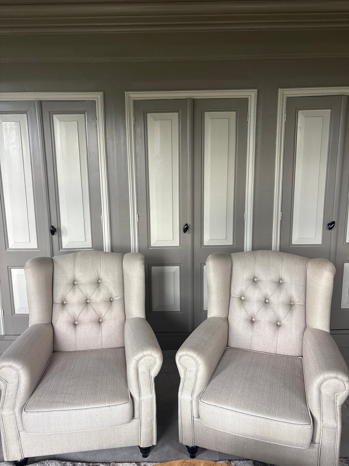 Twee mooie fauteuils, Ophalen, Zo goed als nieuw, Stof, 75 tot 100 cm