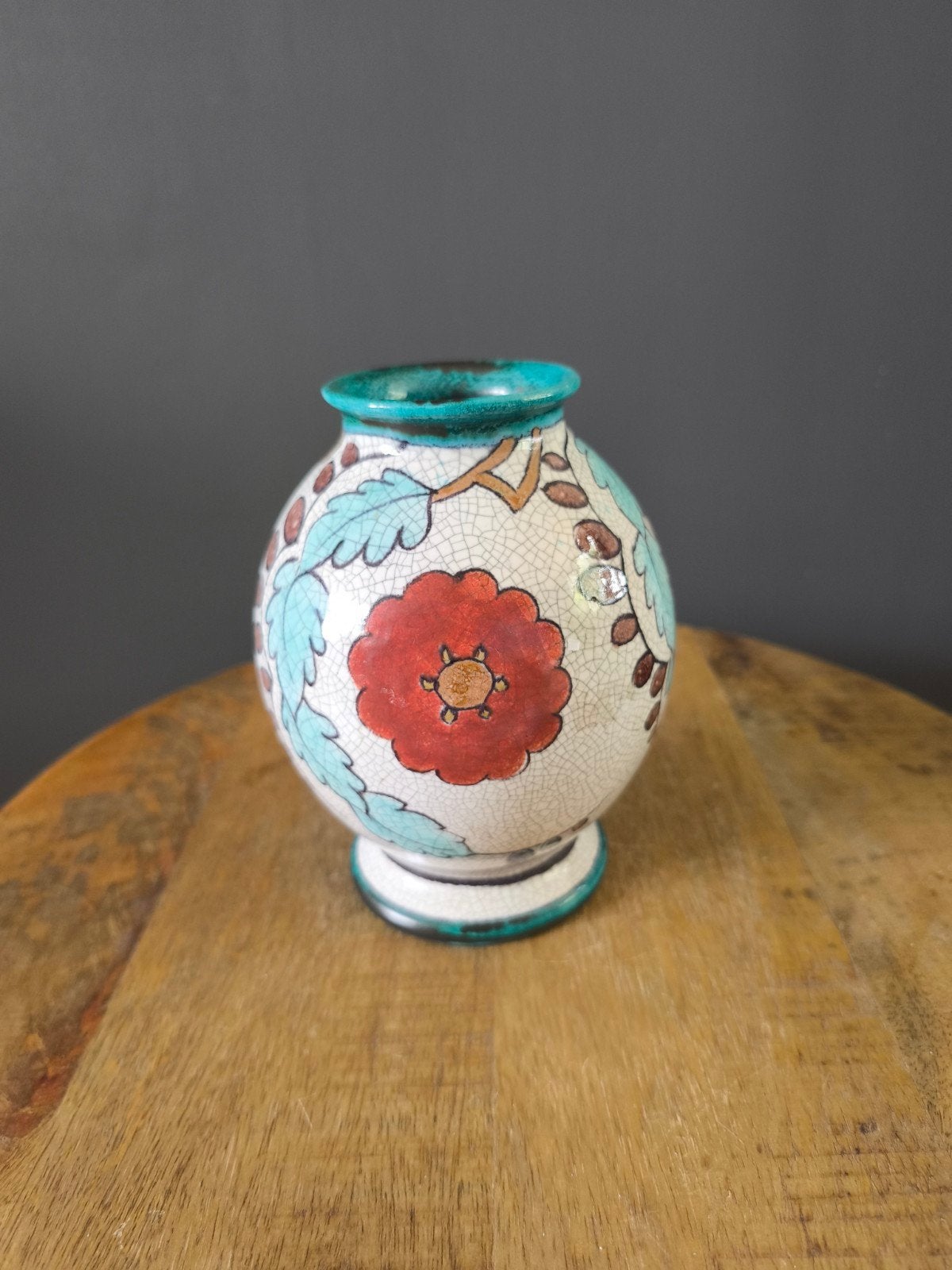 Art Deco Vaas 'Quido' Plateelbakkerij Zuid Holland Gouda, Ophalen of Verzenden