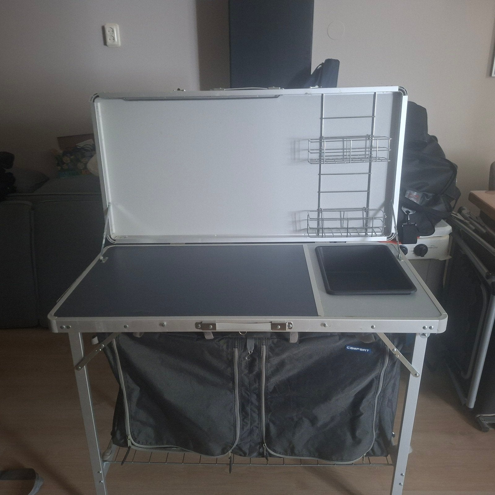 Draagbare Camping Keuken met Spoelbak en Opbergruimte, Caravans en Kamperen, Kampeeraccessoires, Ophalen of Verzenden, Nieuw