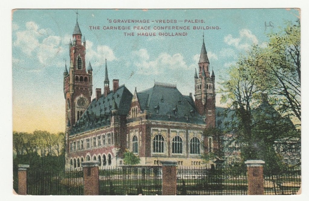 Den Haag - Vredespaleis,, Ophalen of Verzenden, 1920 tot 1940, Gelopen, Zuid-Holland