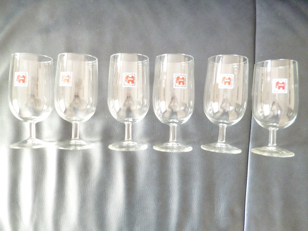 6 NIEUWE JUMBO[spellen] bierglazen samen €5,00, Ophalen of Verzenden, Nieuw, Glas of Glazen, Overige merken