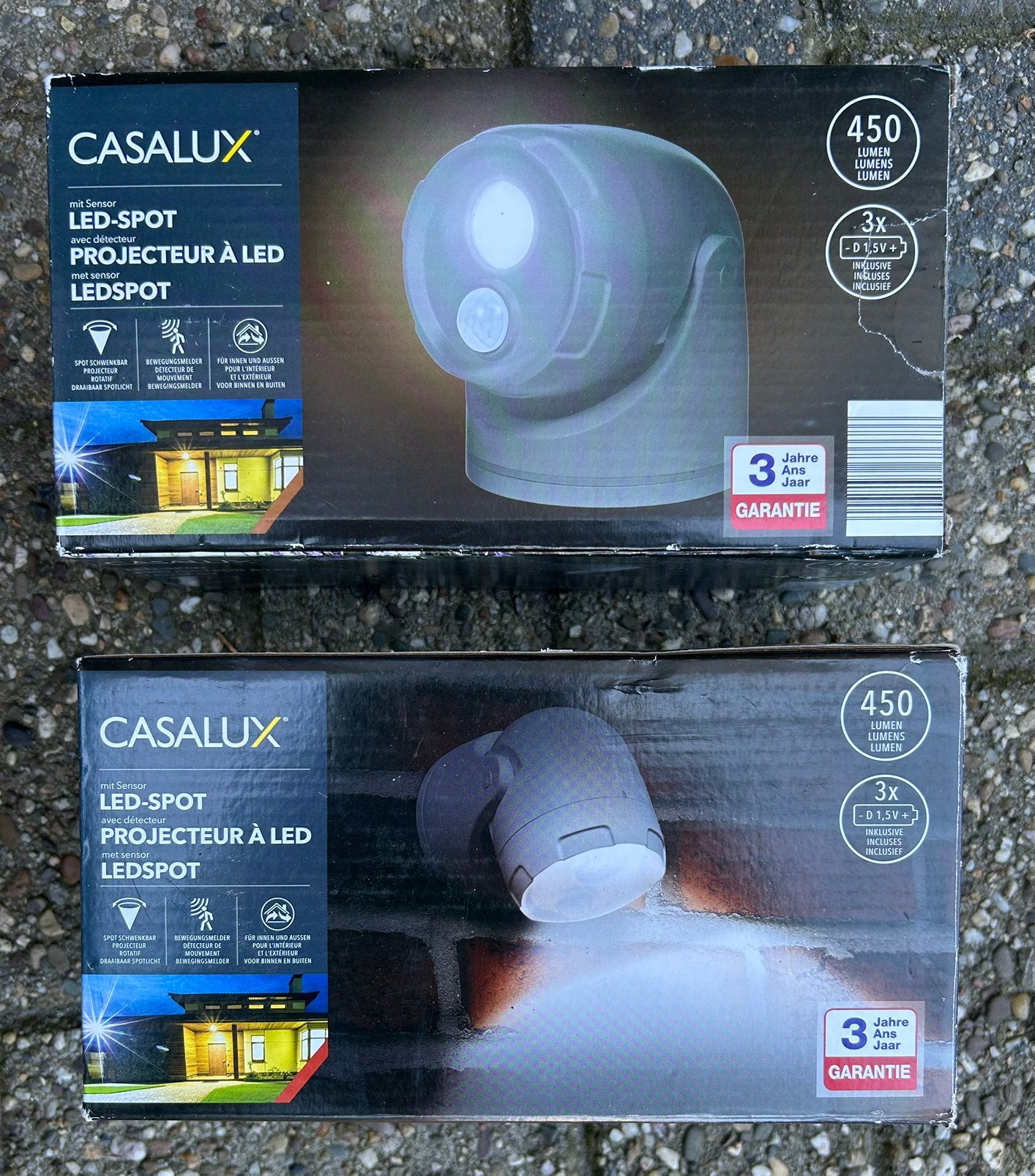 2 led  lampen met bewegingssensor op batterijen, Ophalen, Nieuw