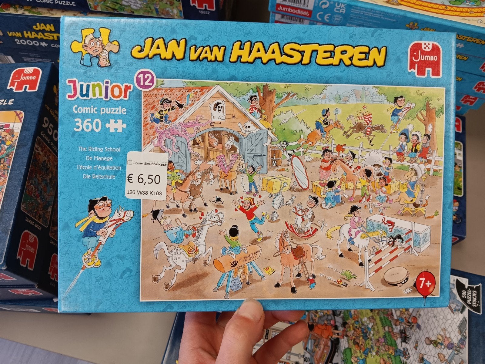 Jan van Haasteren Junior Comic Puzzle De Manege (360 stukje, Info@jumbo.eu, Jumbo Games B.V., Postbus 333, 1500 AH Zaandam, Nederland