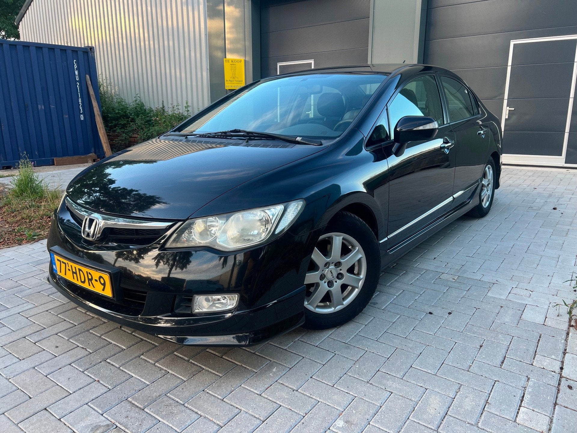 Honda Civic 1.3 Hybrid Automaat/Leer/ stoelverwarming, Auto's, Honda, Gebruikt, Automatische klimaatregeling, Zwart, Bedrijf