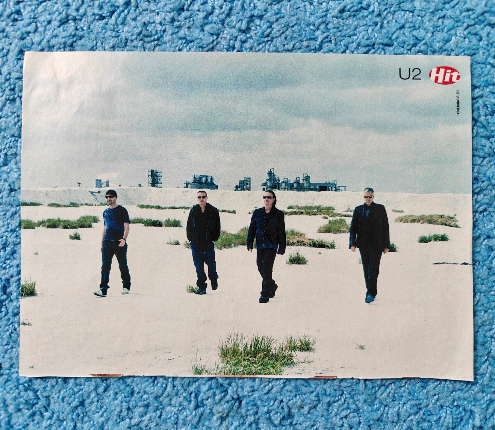 U2 poster hitkrant vintage, A4 of kleiner, Rechthoekig Liggend, Nieuw, Ophalen of Verzenden