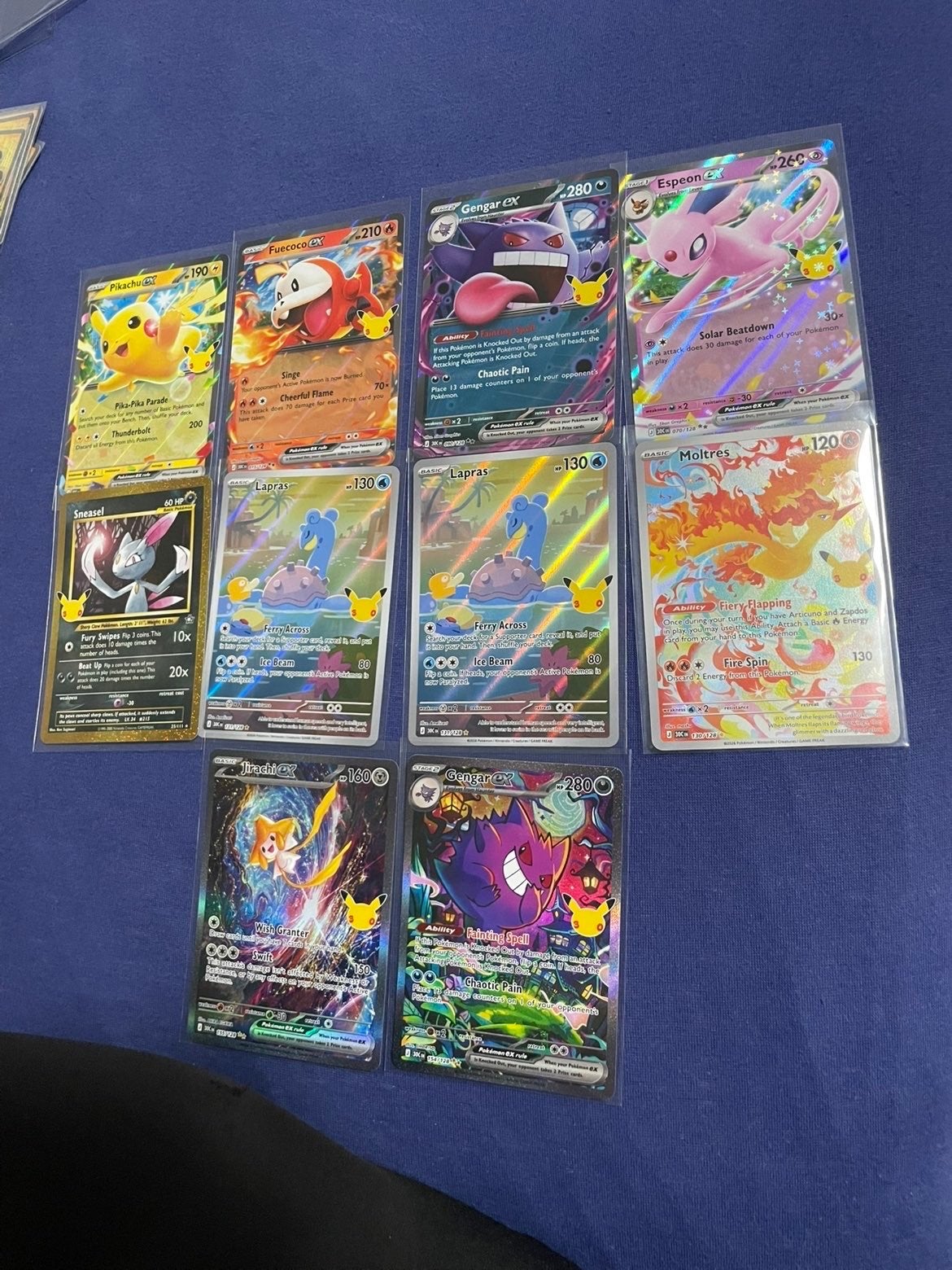 Pokémon Celebrations Kaarten - Pikachu, Gengar, Espeon & Mee, Ophalen of Verzenden, Zo goed als nieuw, Meerdere kaarten