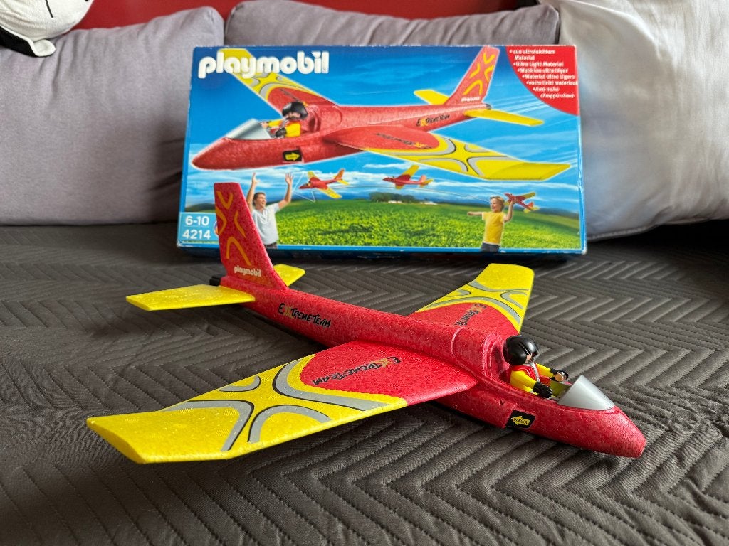 Playmobil 4214 | Zweefvliegtuig met piloot | Als nieuw, Ophalen of Verzenden, Zo goed als nieuw