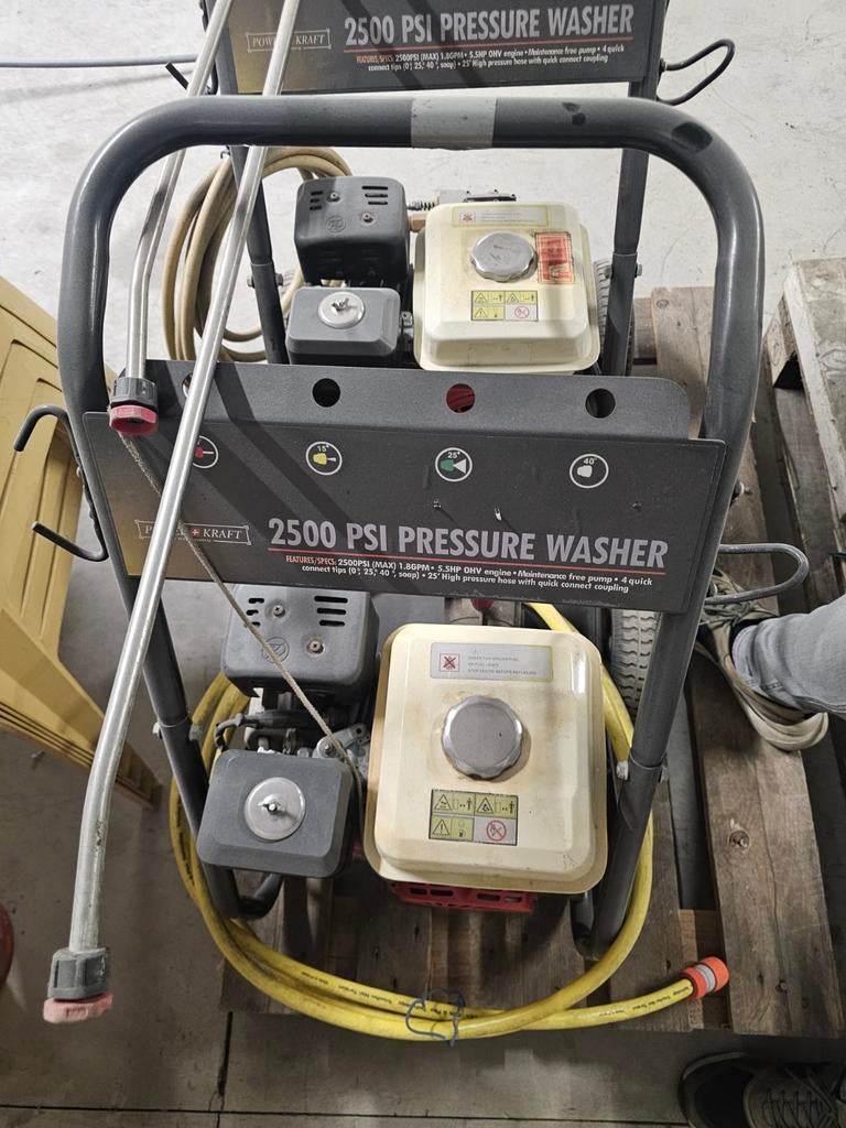 Power Kraft 2500 PSI hogedrukreiniger (NOG 1!), Tuin en Terras, Ophalen, Benzine, Gebruikt, Power Kraft