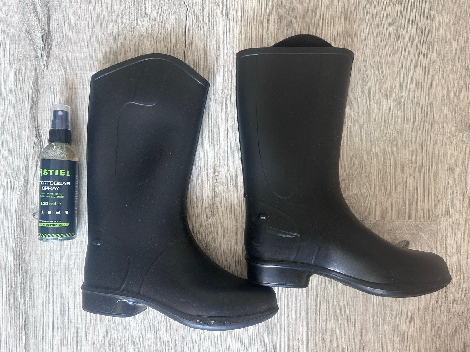 Zwarte kinderrijlaarzen maat 30 met Stiel spray, Ophalen of Verzenden, Gebruikt, Jongen of Meisje