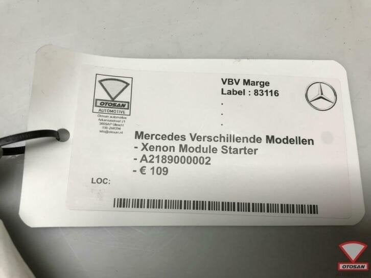 mercedes a b c e s cla xenon module starter a2189000002 115, Gebruikt, Mercedes-Benz AG, Mercedes-Benz, Ophalen of Verzenden
