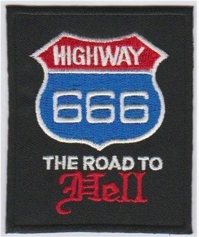 666 Highway to Hell patch embleem #2, Motoren, Verzenden
