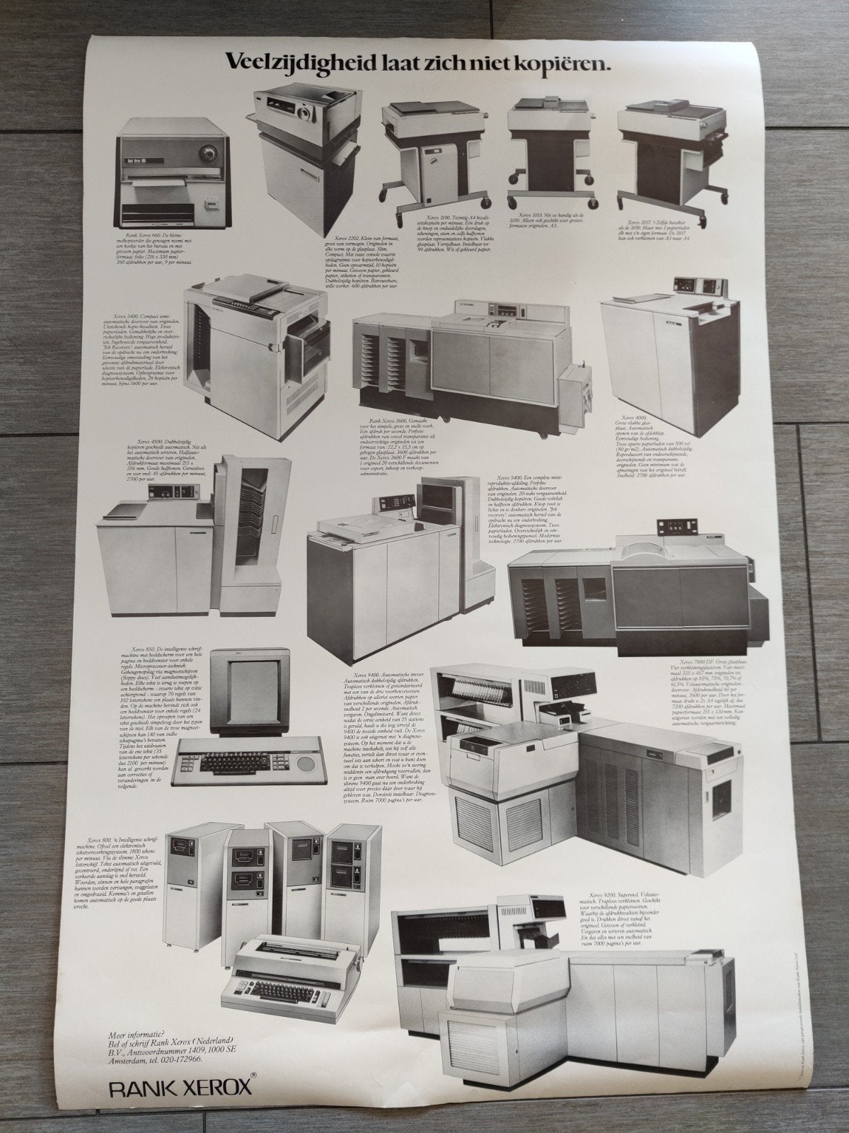 Rank Xerox demonstratie poster: Vogels & Kopieermachines, Ophalen, Zo goed als nieuw