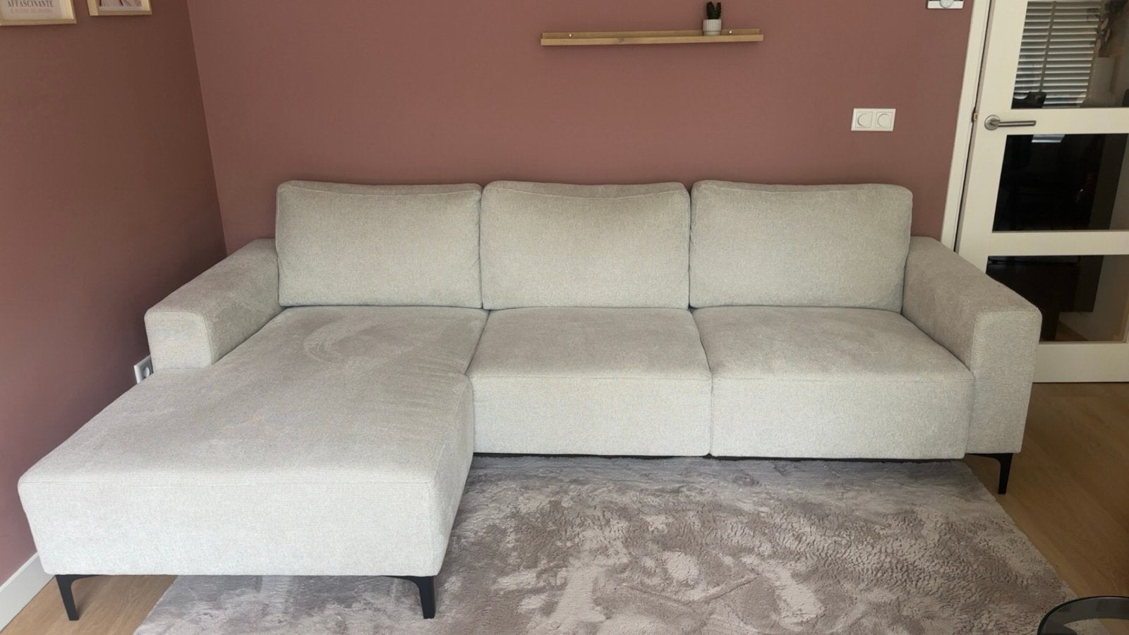 Pronto Fabria Bank 2,5-zits met chaise longue links, Ophalen, 250 tot 300 cm, 125 tot 150 cm, Hoekbank