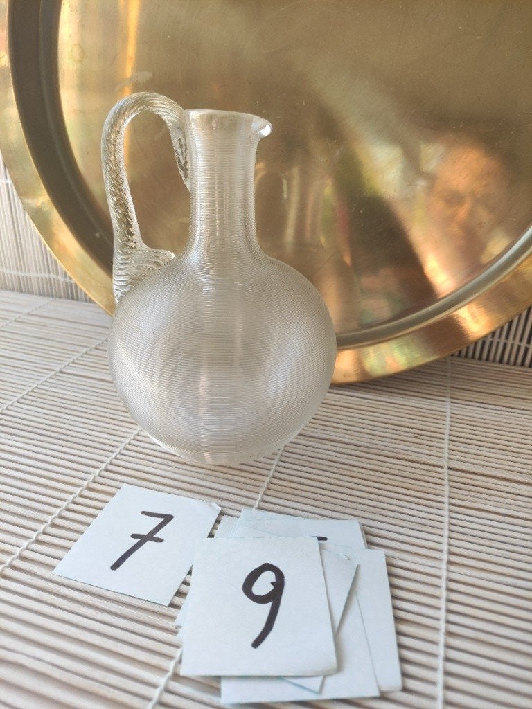 glazen kannetje van helder draadglas, Ophalen
