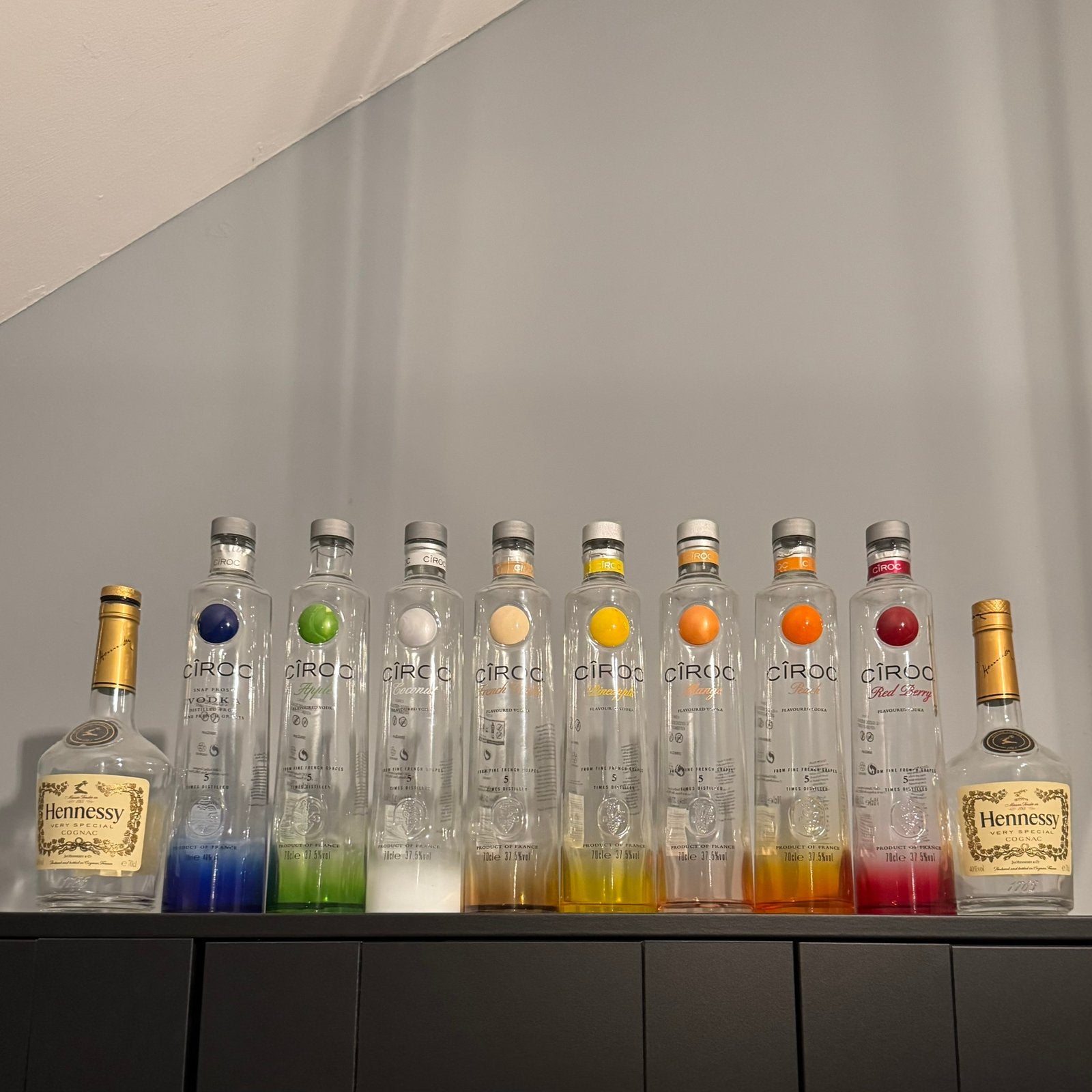 Lege drankflessen Hennessy en Ciroc, Verzamelen, Ophalen of Verzenden, Zo goed als nieuw, Overige typen