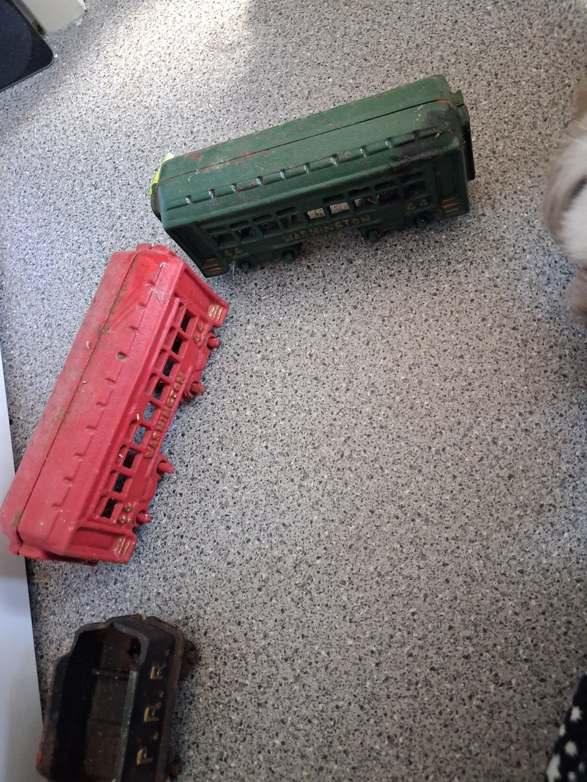 Vintage Gietijzeren Treinwagons - 3 Stuks, Ophalen of Verzenden, Gebruikt, Trein, Schaalmodel