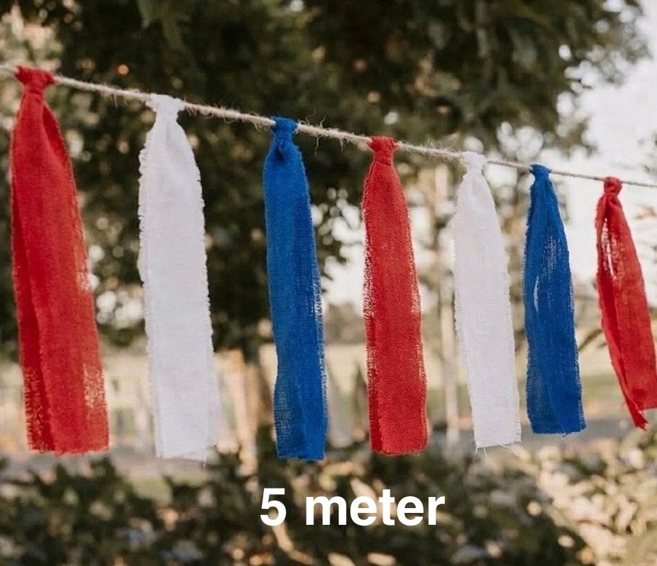 Nieuwe stoffen slinger 5 meter (geslaagd/koningsdag), Ophalen of Verzenden, Nieuw, Versiering, Oranje of Koningsdag