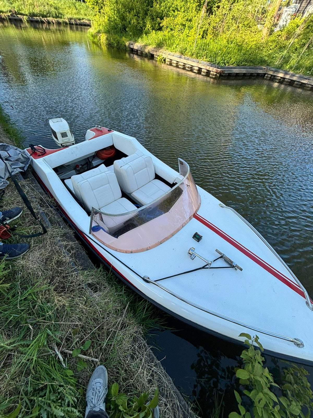 Placom Sport 360 met Johnson 40PK + trailer, Ophalen, Overige merken, Gebruikt, 4 m