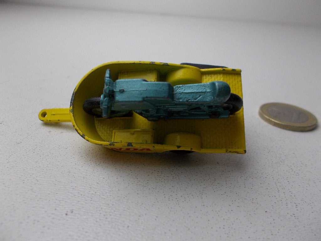 1967 Lesney Matchbox series Nr. 38 HONDA MOTORCYCLE +TRAILER, Ophalen of Verzenden, Zo goed als nieuw, Overige typen, Lesney