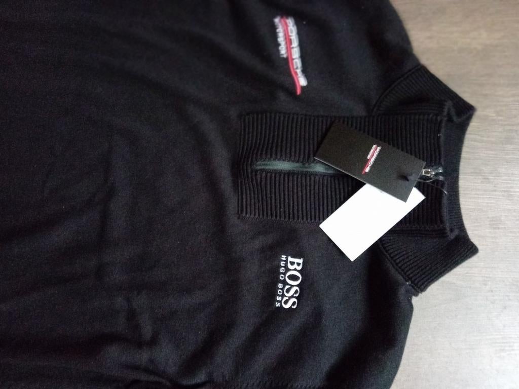 BOSS Hugo Boss Porsche Motorsport Trui Zwart, Ophalen, Maat 52/54 (L), Zwart, Nieuw