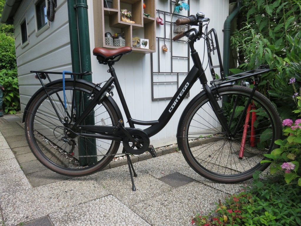 Dames fiets, voor/achterdrager, standaard, ART2 slot enz., Velgrem, Versnellingen, Zo goed als nieuw, 50 tot 53 cm