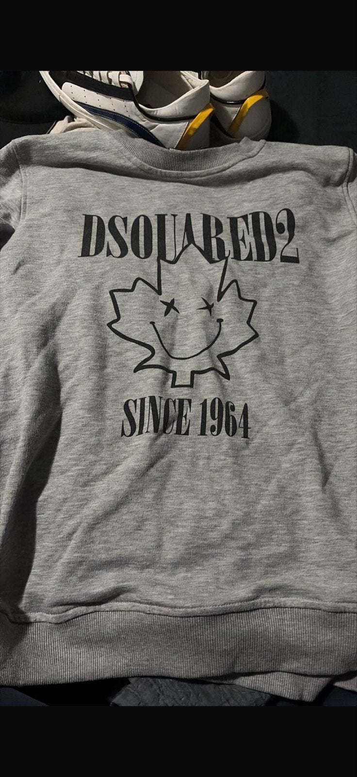 Dsquared2 sweater grijs met logo - Maat M, Ophalen of Verzenden, Nieuw