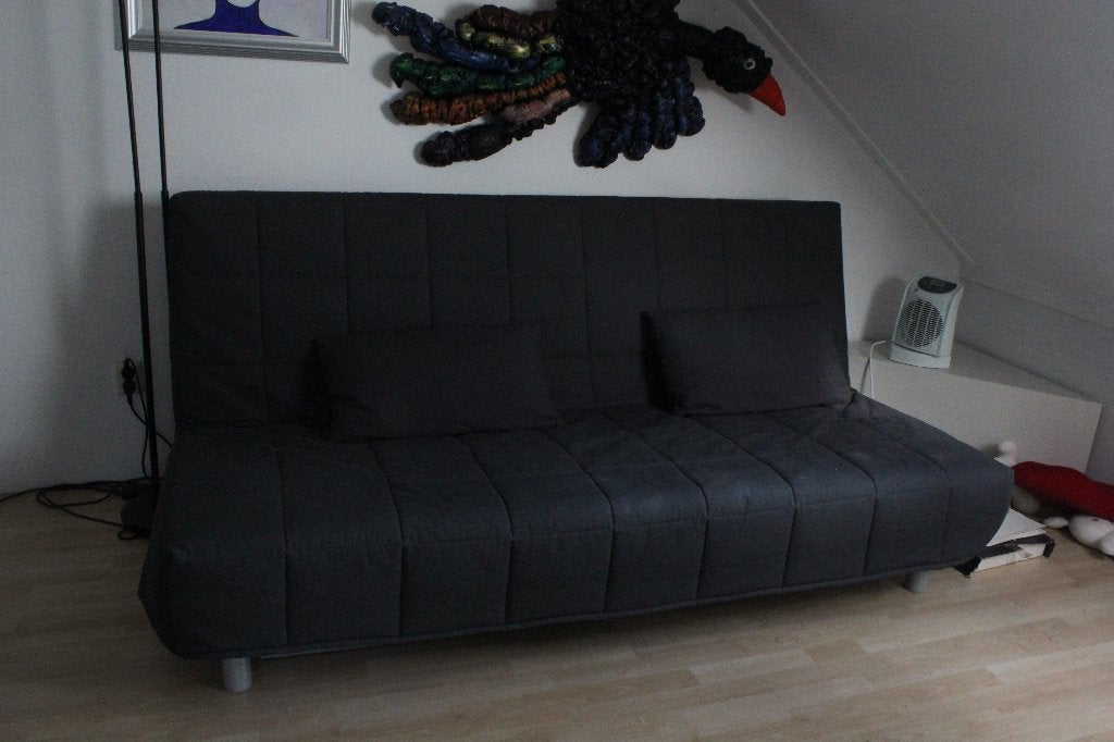 bedbank, Ophalen, Gebruikt, Zwart, Tweepersoons