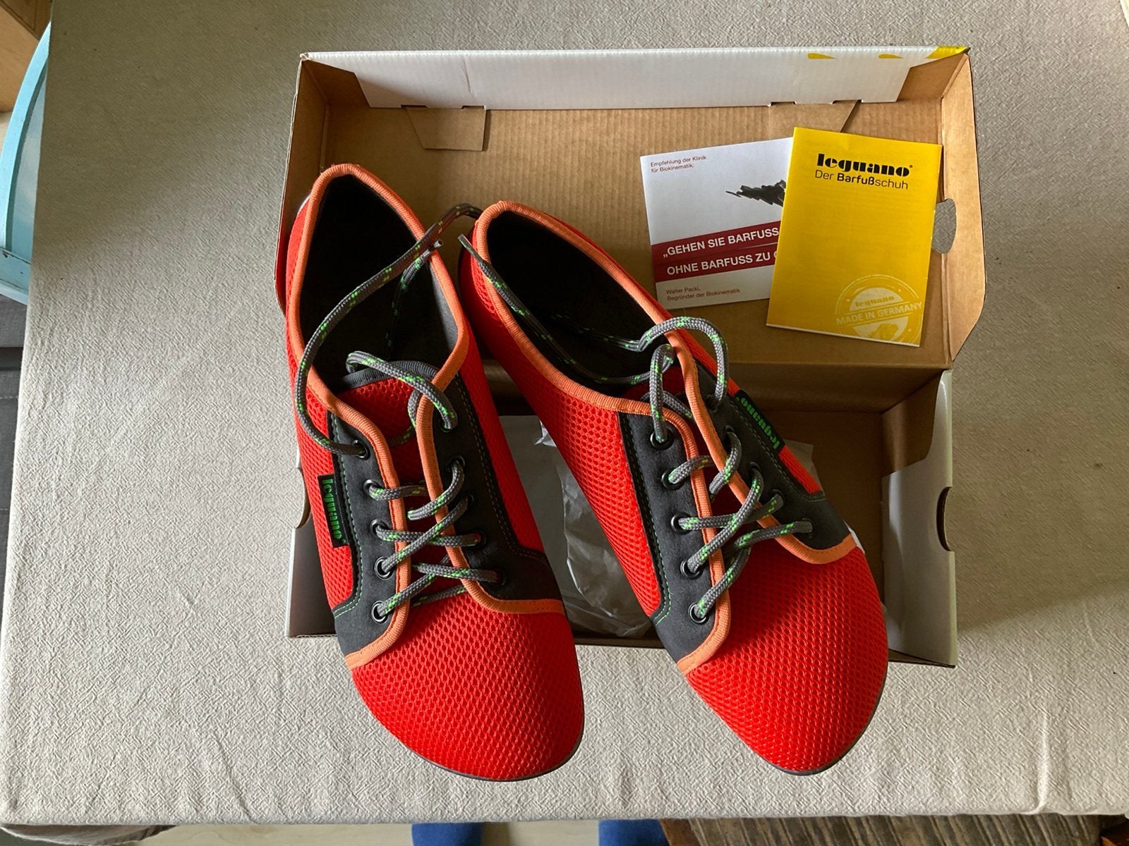 Leguano nieuwe barefoot barfuss maat 44, Kleding | Dames, Schoenen, Verzenden, Nieuw, Oranje, Sneakers of Gympen