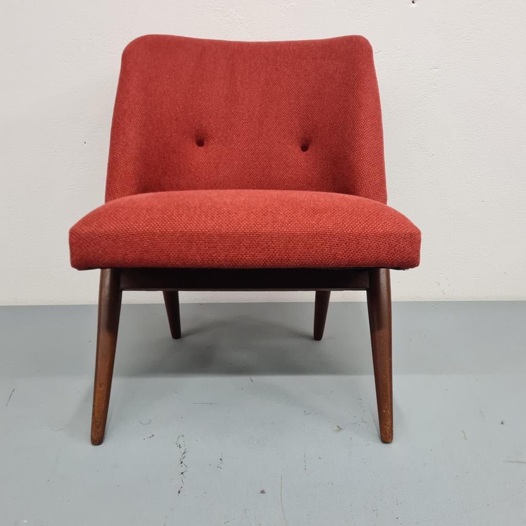 Retro fauteuil, jaren 60, design chair , Vintage, Sixties,, Ophalen, Minder dan 75 cm, Zo goed als nieuw, Stof
