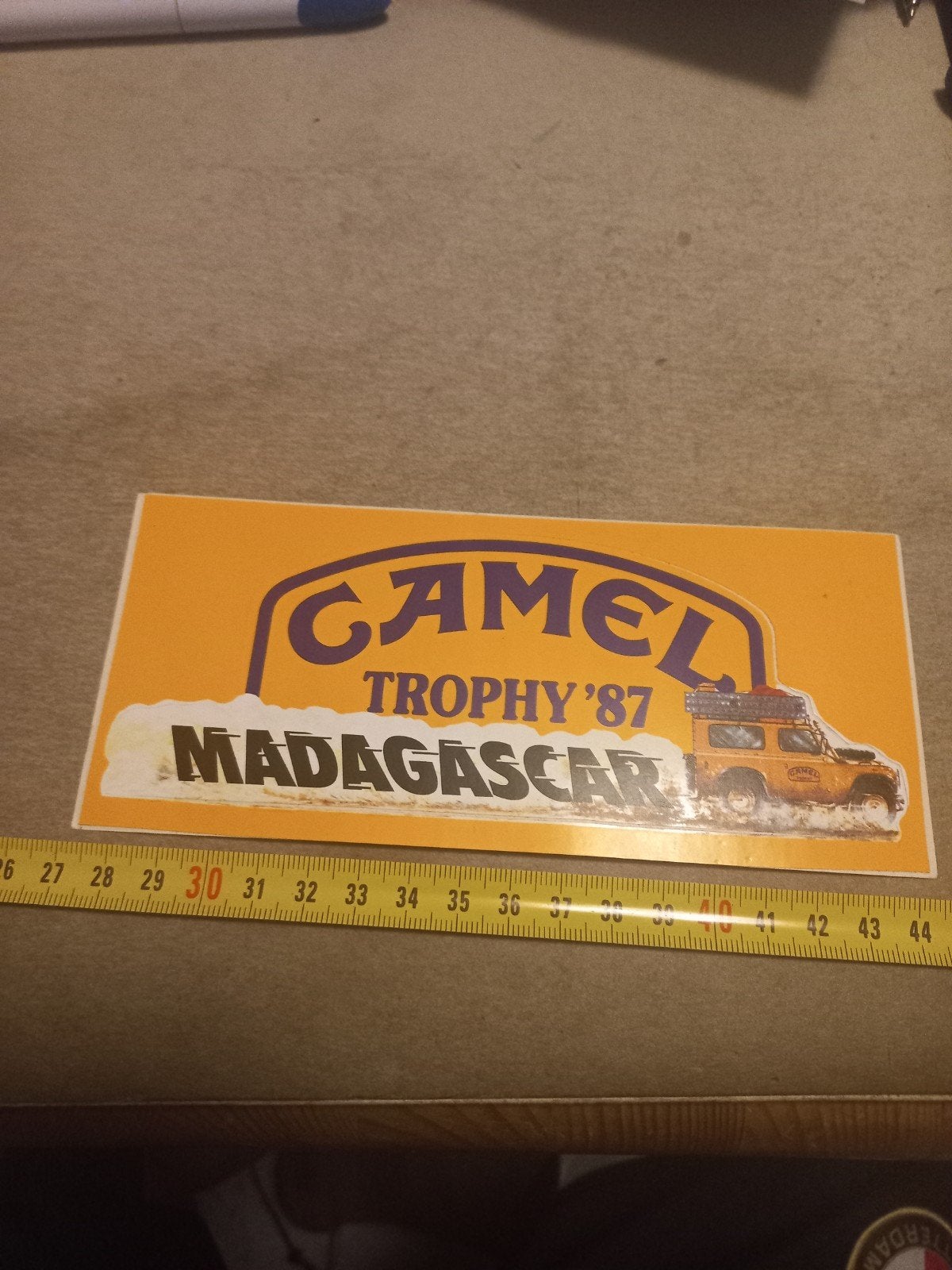 Vintage Camel Trophy '87 Madagascar Sticker, Ophalen of Verzenden