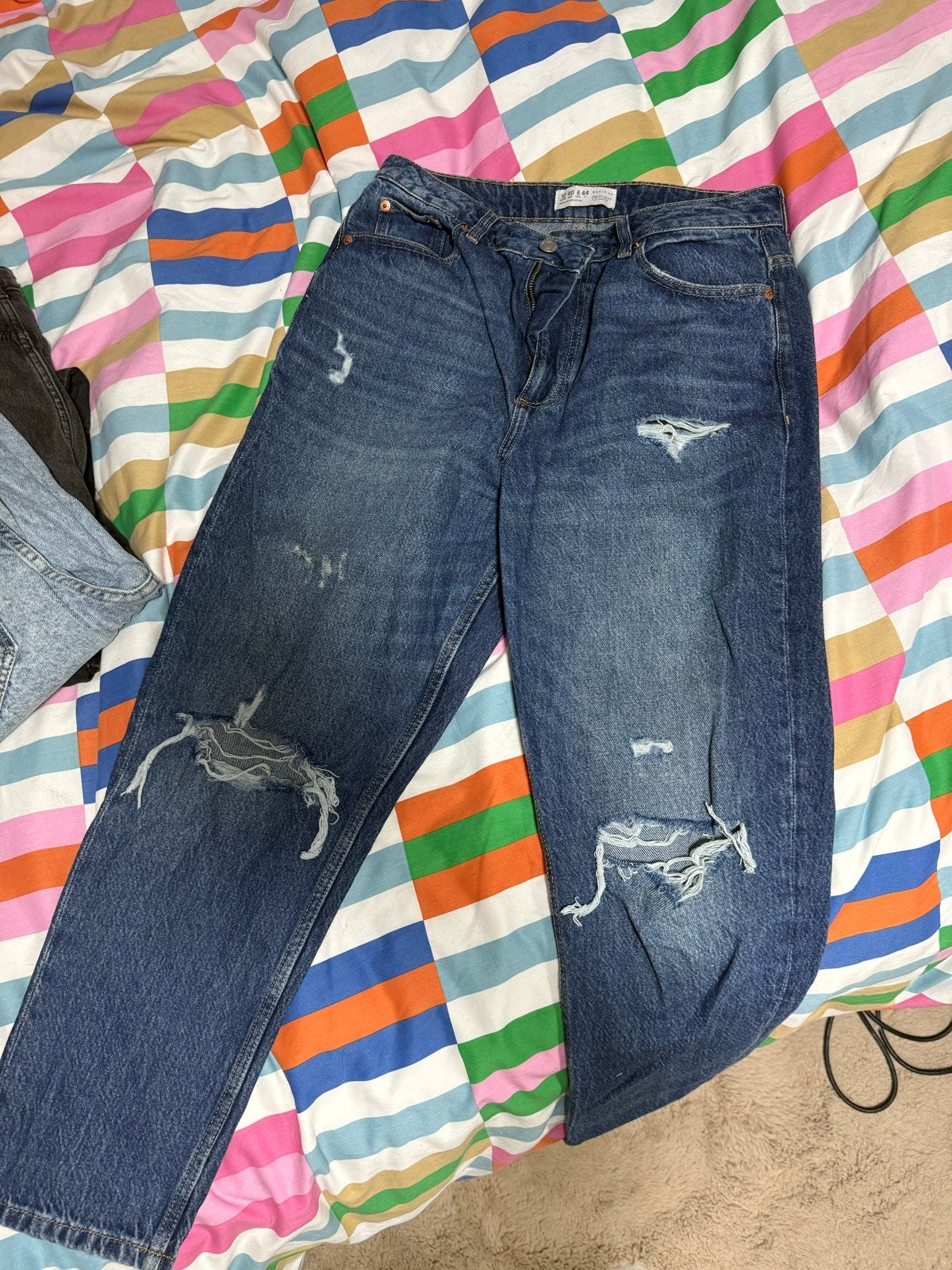 Primark gescheurde jeans - maat 40, Kleding | Dames, Ophalen of Verzenden, Gedragen, Blauw, W30 - W32 (confectie 38/40)