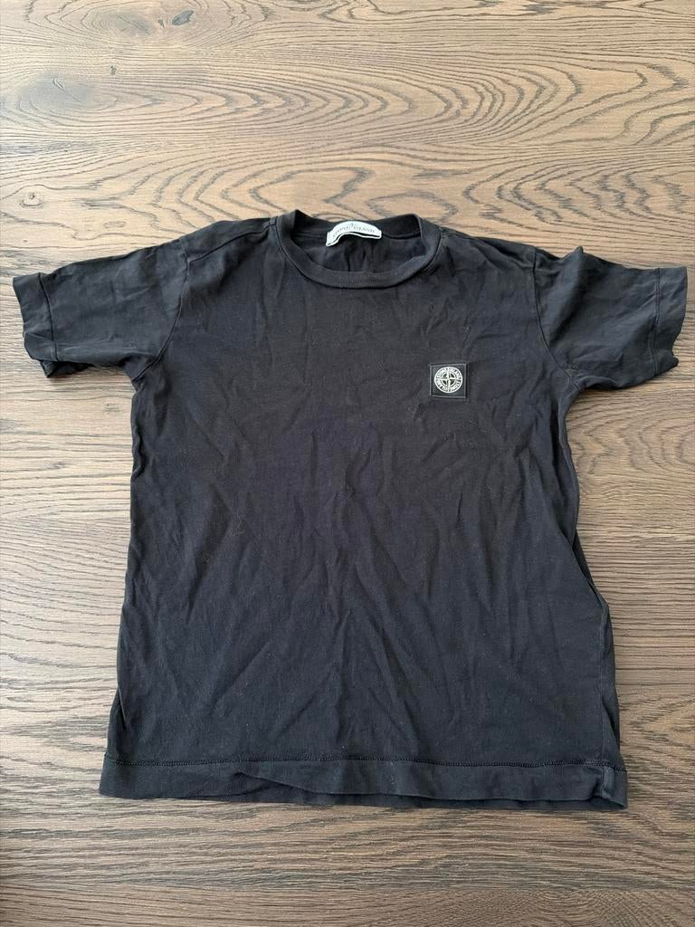 Stone Island Junior T-shirt Zwart Maat 8, Ophalen of Verzenden, Zo goed als nieuw