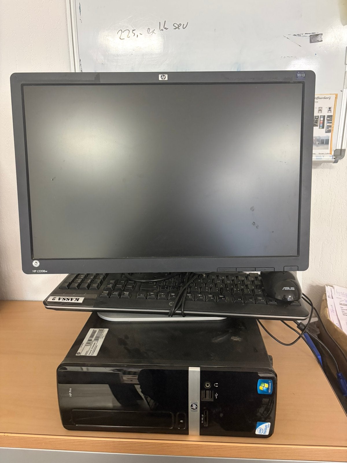 HP computer met beeldscherm, toetsenbord en muis, Ophalen, Gebruikt